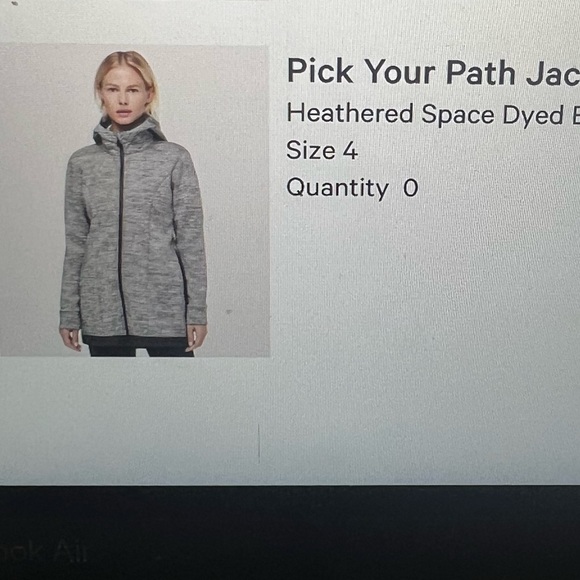 Pick your path jacket lululemon zip up jacket size 4 worn once! - Picture 7 of 8